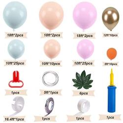 Roywel Balloons for Parties,Garland Latex Balloon Arch Ganland Kit 92 Pieces Grayd | Pink | Gold | Orange | Dusty Pink Balloons for Baby Showers, Weddings, Graduations, Corporate Events, Engagements