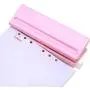 Chris.W Adjustable 6-Hole Punch for A5, Personal, Pocket Planner Inserts, 6 Sheet Capacity - 5.5mm Hole Diameter(Pink)