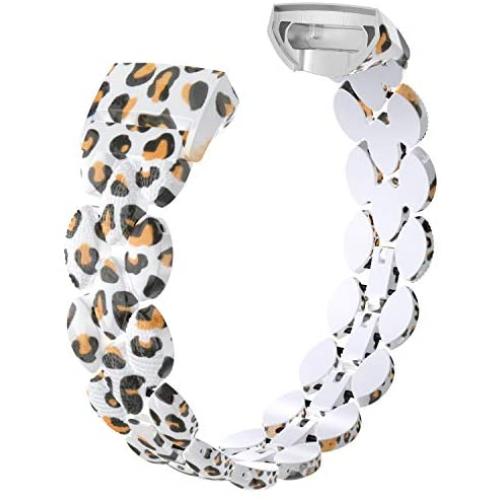 Wearlizer Compatible with Fitbit Charge 3 / Fitbit Charge 4 Bands for Women Metal Replacement Fit Bit Charge 3/4 hr Band Accessories Strap Bracelet Bangle Silver Rose Gold Black