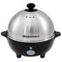 Elite Cuisine EGC-508 Egg Poacher, Omelet & Soft, Medium, Hard-Boiled Egg Cooker with Auto-Off, Buzzer and Stainless Steel Tray, 7 Egg Capacity, Black