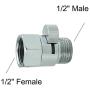 PIH Shower Volume Control Valve, Shut-Off One Piece Copper Brass Made, 1/2 Standard Connection, Chrome Polished PIH Shower Volume Control Valve, Shut-Off One Piece Copper Brass Made, 1/2 Standard Connection, Chrome Polished