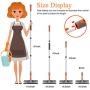 Baban Squeegee Window Cleaner 2 in 1 Window Cleaning Tool with Elbow and Straight Extension Pole, 61'' Telescopic Window Washing Equipment with Bendable Head for Car Indoor Outdoor High Windows (2 Pad)