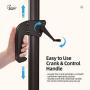 Wikiwiki Offset Cantilever Umbrella 10ft Patio Umbrella Outdoor Hanging Umbrellas - 360 Degree Rotation with Integrated Lifting System and Cross Base