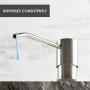 Built in Sink Soap Dispenser for Kitchen Sink (Brushed Nickel), Refill from Top, Rust Resistant