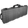Eylar 44 Inch Protective Roller Tactical Rifle Hard Case with Foam, Mil-Spec Waterproof & Crushproof, Two Rifles Or Multiple Guns, Pressure Valve with Lockable Fittings Gray