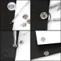 AIEX Canvas Snaps Kit, Stainless Steel Fastener Screw Snaps for Furniture Canvas Marine Grade Boat Cover Snap Silver Metal Snap Button Kit with Setting Tool (150 PCS)