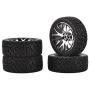 LAFEINA 1/10 Scale 68mm Metal Wheels & Tires for 1:10 HSP HPI Redcat Himoto Kyosho Sakura RC On-Road Racing Car Touring Upgrade Parts