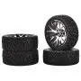 LAFEINA 1/10 Scale 68mm Metal Wheels & Tires for 1:10 HSP HPI Redcat Himoto Kyosho Sakura RC On-Road Racing Car Touring Upgrade Parts
