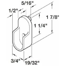 Home750-Oval Closet Rod End Supports w/Rear Facing 5mm Pins - 15mm x 30mm - Polished Chrome Finish - Set of 4