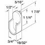 Home750-Oval Closet Rod End Supports w/Rear Facing 5mm Pins - 15mm x 30mm - Polished Chrome Finish - Set of 4