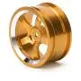 T best RC Wheel Hub, 4Pcs 1:10 Scale Quality Aluminium Alloy Remoted Control Car Wheel Rim Hubs RC Parts Accessory for HSP 94123 Touring Drift Car(Yellow)