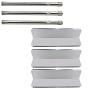 Hisencn Grill Repair Kit for Fiesta Blue Ember FG50069LP/NG, FG500057-103 14.7'' BBQ Heat Plates, 15.8'' Burners, Stainless Steel Gas Grill Repalcement Parts Suit, Tent Shield, Cover, Pipe, Tube