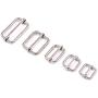 Swpeet 100 Pcs Metal Rectangle Adjuster Triglides Slides Buckle, Roller Pin Buckles Slider Strap Adjuster for Belt Bags DIY Accessories - 13mm / 15mm / 20mm / 25mm/ 35mm