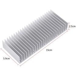 Aluminium Heatsink 150 x 59 x 25mm Amplifier Heat Sink 24 Teeth Cooling Fin