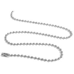 ljdeals Nickel Plated Ball Chain Necklace, 50 Piece