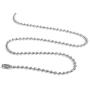 ljdeals Nickel Plated Ball Chain Necklace, 50 Piece