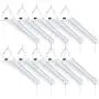 Sunco Lighting 10 Pack LED Utility Shop Light, 4 FT, Linkable Integrated Fixture, 40W=260W, 5000K Daylight, 4100 LM, Frosted Lens, Surface/Suspension Mount, Pull Chain, Garage - ETL, Energy Star