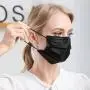 DIOLV 50 Pcs Disposable Face Mask 3 Layer Protective Masks Black DIOLV 50 Pcs Disposable Face Mask 3 Layer Protective Masks Black