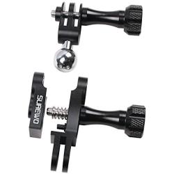 SUREWO Ball Joint Mount,Aluminum Swivel Arm Mount with Aluminium Wrench Compatible with GoPro Hero 9/8/7/(2018) 6 5 Black,4 Session,4 Silver,3+,DJI Osmo Action,YI,Campark,AKASO and More