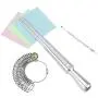 Ring Sizer Mandrel Measuring Tool Iron/Steel/Plastic Gauge Finger Measurement Set With 3 Piece Jewelry Polishing Cloth
