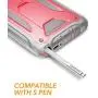 YOUMAKER Kickstand Case for Galaxy Note 9, Full Body with Built-in Screen Protector Heavy Duty Protection Shockproof Rugged Cover for Samsung Galaxy Note 9 6.4 Inch - Pink