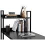 Cubicubi Computer Desk 47 inch with Storage Shelves Study Writing Table for Home Office,Modern Simple Style,Black
