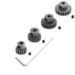 Hobbypark Steel Metal Mod 0.6 Module Pinion Gear Set 3.175mm Motor Gears 17T 21T 26T 29T 11189 11176 11181 11119 for RC Car Redcat HSP Exceed (4-Pack)