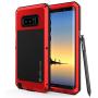 Galaxy Note 8 Metal Case, Heavy Duty Military Grade Armor Cover [Shock Proof] Hybrid Full Body Hard Aluminum & TPU Design [Non Slip] W/Prime Drop Protection for Samsung Galaxy Note 8 [Red]