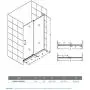DreamLine Mirage-X 44-48 in. W x 72 in. H Frameless Sliding Shower Door in Chrome; Right Wall Installation, SHDR-1948723R-01 DreamLine Mirage-X 44-48 in. W x 72 in. H Frameless Sliding Shower Door in Chrome; Right Wall Installation, SHDR-1948723R-01
