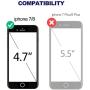Compatible iPhone 8 Case, SE 2020 Waterproof Phone Case for iPhone 7 with Stand, Shockproof Military Grade Heavy Duty Silicone with Screen Protector Full Body Rugged Armor Metal Cover for Apple Black
