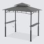 ABCCANOPY 8x 5 Grill Gazebo Double Tiered Outdoor BBQ Gazebo Canopy with LED Light (Dark Gray)