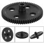 Dilwe RC Car Reduction Gear, Metal Reduction Gear 62T Deceleration Gear for WLtoys 12428 12423 1/12 Truck Cars(Black)