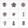 Incredible art 300-Piece Bali Style Jewelry Making Metal Bead Caps Deluxe New Mix, Silver Incredible art 300-Piece Bali Style Jewelry Making Metal Bead Caps Deluxe New Mix, Silver
