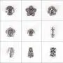 Incredible art 300-Piece Bali Style Jewelry Making Metal Bead Caps Deluxe New Mix, Silver
