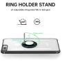 iPhone 7 Plus Case, Daupin Clear iPhone 8 Plus Case with 360 Rotatable Ring Kickstand Magnetic Metal Car Mount Hard PC Shockproof Protective Soft TPU Bumper Phone Case for iPhone 7/8 Plus (Black)