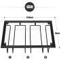 DEFWAY Wine Glass Rack - 2 Pack Under Cabinet Stemware Wine Glass Holder Glasses Storage Hanger Metal Organizer for Bar Kitchen Black