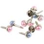 Jili Online 200 Pieces Metal Pearl Head Brads Paper Fastener for Scrapbooking Cardmaking Decoration DIY 6mm