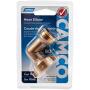 Camco (22505) 90 Degree Hose Elbow- Eliminates Stress and Strain On RV Water Intake Hose Fittings, Solid Brass