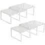 SONGMICS Cabinet Shelf Organizers, Spice Racks, Stackable, Expandable, Set of 4 Metal Kitchen Counter Shelves, White UKCS006W01 SONGMICS Cabinet Shelf Organizers, Spice Racks, Stackable, Expandable, Set of 4 Metal Kitchen Counter Shelves, White UKCS006W01