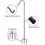 MIYA Shepherds Hook - 51 Inch Solid Bird Feeder Pole - Heavy Duty 2/5 Inch Thick 5 Prong Metal Hanger Hook for Hanging Plants, Wreaths, Lanterns, Baskets, String Lights, Other Decorations(4 Pack) MIYA Shepherds Hook - 51 Inch Solid Bird Feeder Pole - Heavy Duty 2/5 Inch Thick 5 Prong Metal Hanger Hook for Hanging Plants, Wreaths, Lanterns, Baskets, String Lights, Other Decorations(4 Pack)