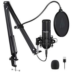 Podcast Microphone 192KHZ/24BIT MAONO AU-PM420 Metal USB Condenser Cardioid PC Mic with Professional Sound Chipset for Gaming, Streaming, YouTube, Voice Over, Studio/Home Recording