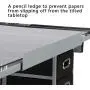 YAHEETECH Drawing Table Drafting Desk Art Desk Artist Table Craft Station Study Table Tempered Glass Top w/2 Slide Rolling Wheels and Drawers for Home Office Use YAHEETECH Drawing Table Drafting Desk Art Desk Artist Table Craft Station Study Table Tempered Glass Top w/2 Slide Rolling Wheels and Drawers for Home Office Use