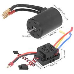 VGEBY RC Motor Brushless Motor 3650 3900KV 60A Brushless ESC Program Card Parts Set for 1/10 RC Car