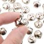 Tatuo 360 Pieces Jingle Bells Metal Craft Bell Bulk for DIY Christmas Decoration, 1/2 Inch (Silvery, Gold)