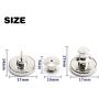 MIUYOON Button Pins for Jeans,17mm 6PCS Jean Buttons Replacement Button Pins for Pants Easy to Use and No Tools Require