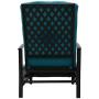 Kozyard Adjustable Patio Reclining Lounge Chair with Strong Extendable Metal Frame and Removable Cushions for Outdoor Reading, Sunbathing or Relaxation (Aqua)