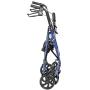 Drive Medical 10257BL-1 Four Wheel Walker Rollator with Fold Up Removable Back Support