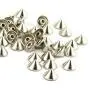 RuiLing 50pcs Cone Studs Rivet Bullet Spikes Rapid Rivets Rock Leathercraft Decorations Accessory Handmade DIY Crafts for Punk Jewelry Shoes Clothes Bags Garment 10x7mm Silver