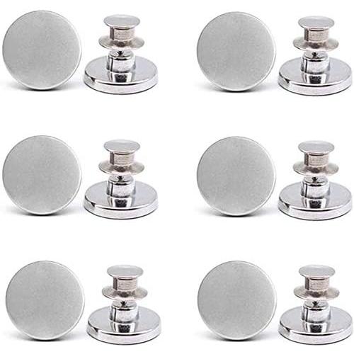 12 Sets 17mm Replacement Jean Buttons, No Sew Instant Button Detachable Pants Button, Removable Metal Button to Extend or Reduce Pants Waist Size, Cowboy Clothing Jackets Pants Bags Button Pins (1#)