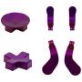 4 pcs Trigger Paddles and 2 Interchangeable D-Pads Metal Stainless Steel Replacement Parts for Elite Series 2 and Xbox one Elite Controllers（Purple）